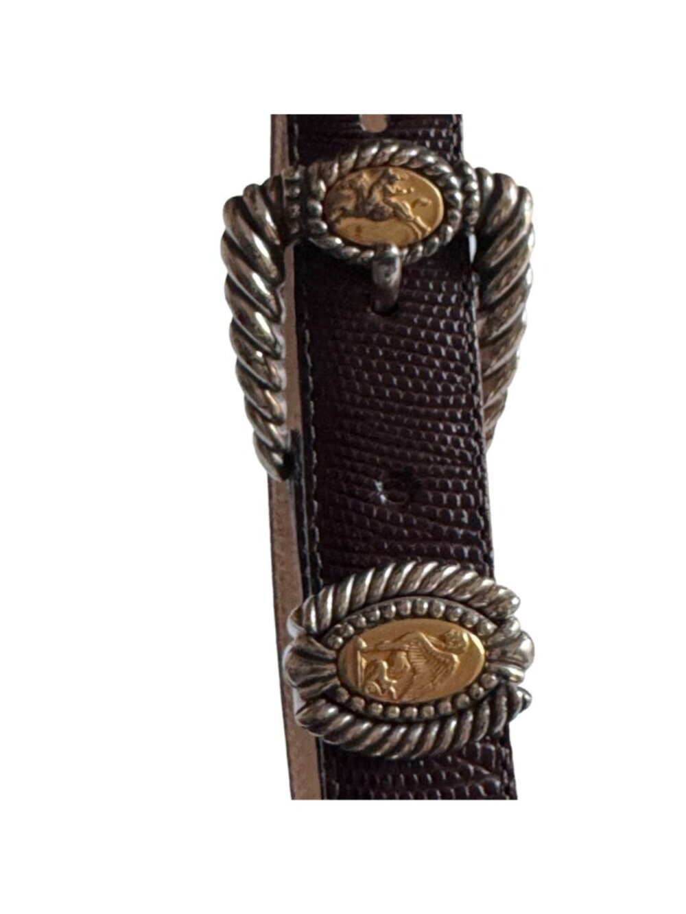 Brighton Brown Leather Belt Museum Collection M 37809 Sphinx Pegasus Vintage 90s - Picture 9 of 16